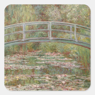 Sticker Carré Monet Pont Japonais Giverney