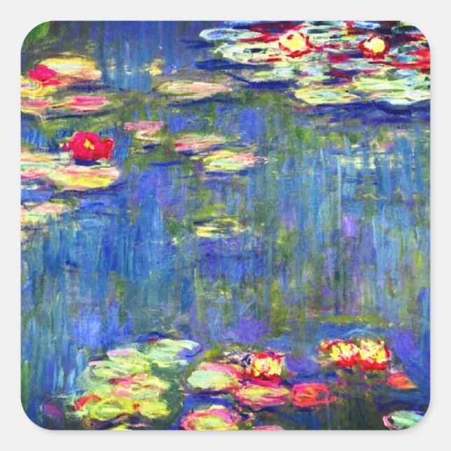 Sticker Carré Monet Water Lilies (Devant)