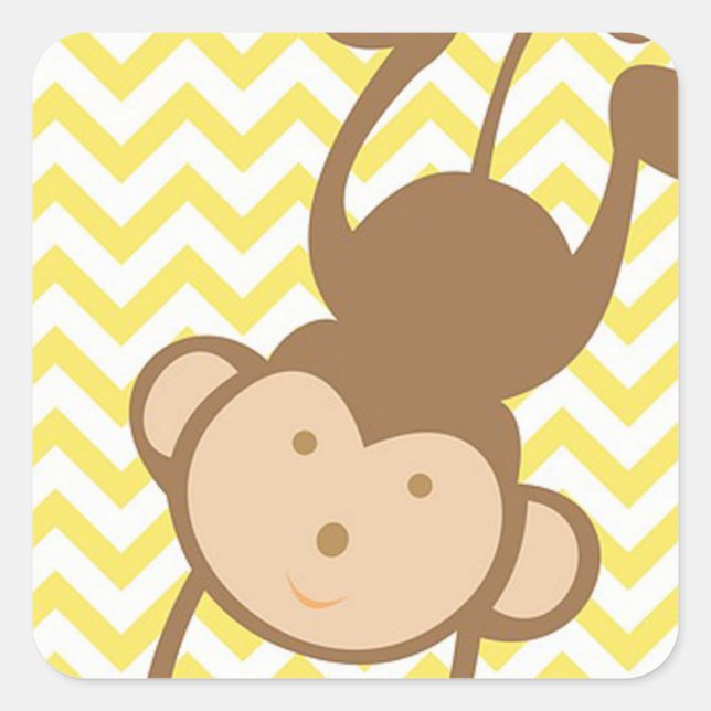 Sticker Carré Monkey (Devant)