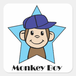 Sticker Carré Monkey boy