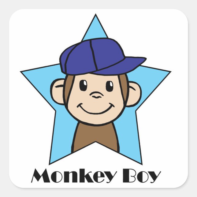 Sticker Carré Monkey boy (Devant)