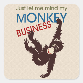 Sticker Carré Monkey Business
