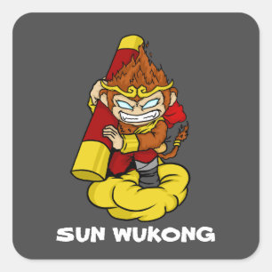 STICKER CARRÉ MONKEY KING SUN WUKONG