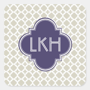 STICKER CARRÉ MONOGRAMME MAROCAIN EN CARRÉ