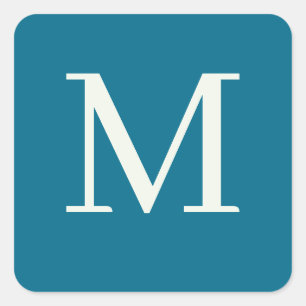 Sticker Carré monogrammé personnalisé