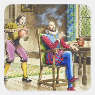 Sticker Carré Monsieur Walter Raleigh (1554-1618) des
