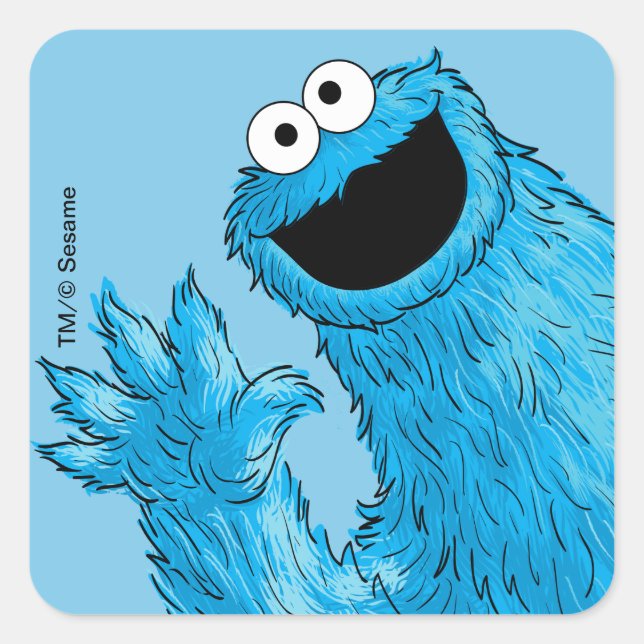 Sticker Carré Monster à la fin de cette histoire | Cookie (Devant)
