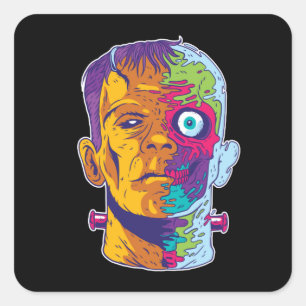 Sticker Carré Monster Frankenstein