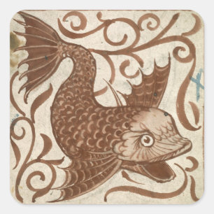 Sticker Carré Monstre de mer (la semaine sur le papier)