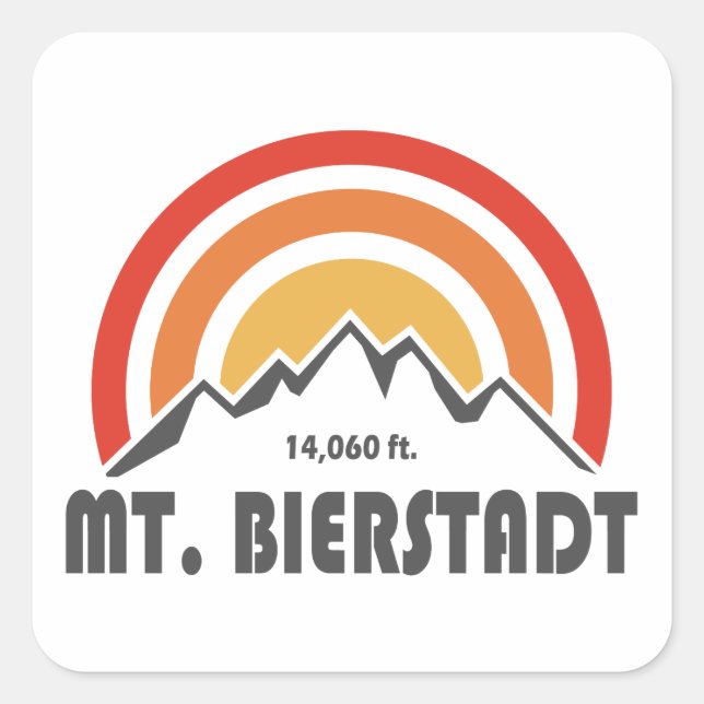 Sticker Carré Mont Bierstadt (Devant)