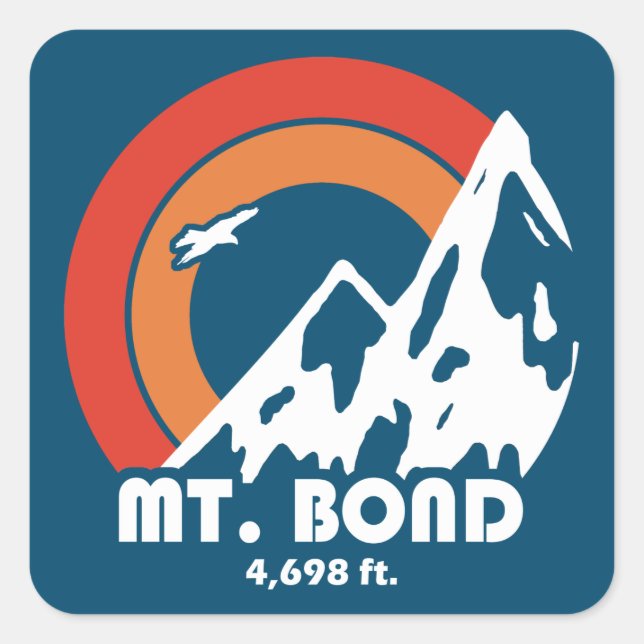 Sticker Carré Mont Bond New Hampshire Sun Eagle (Devant)