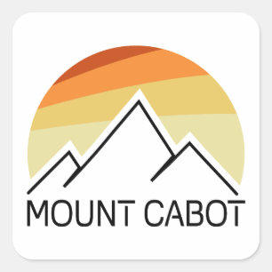 Sticker Carré Mont Cabot New Hampshire Retro