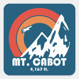 Sticker Carré Mont Cabot New Hampshire Sun Eagle