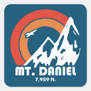 Sticker Carré Mont Daniel Washington Sun Eagle