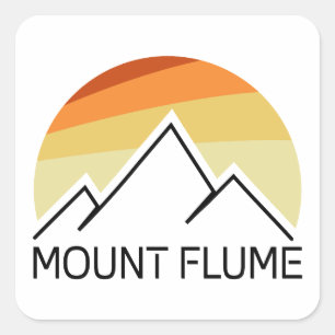 Sticker Carré Mont Flume New Hampshire Retro