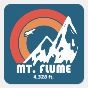 Sticker Carré Mont Flume New Hampshire Sun Eagle