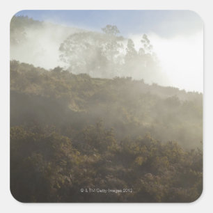 Sticker Carré Mont Haleakala, Maui, Hawaii, États-Unis