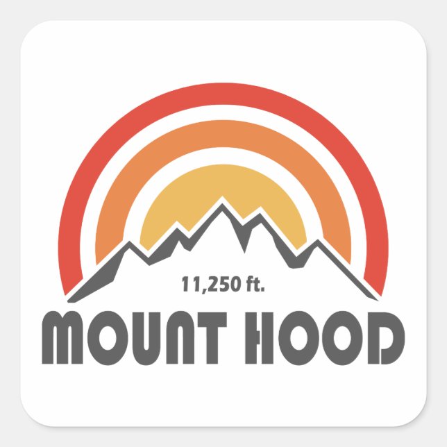 Sticker Carré Mont Hood (Devant)