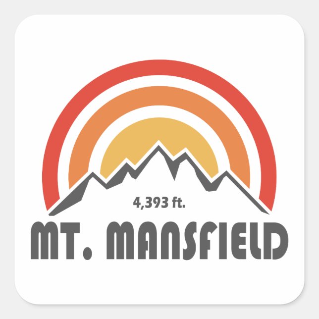 Sticker Carré Mont Mansfield (Devant)