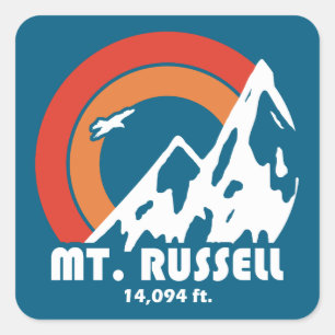 Sticker Carré Mont Russell California Sun Eagle