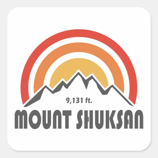 Sticker Carré Mont Shuksan (Devant)