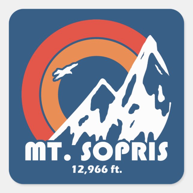 Sticker Carré Mont Sopris Sun Eagle (Devant)