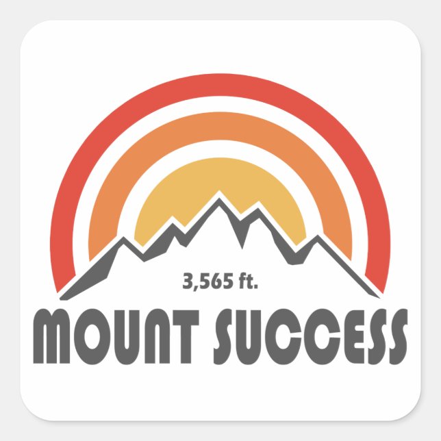 Sticker Carré Mont Success New Hampshire (Devant)