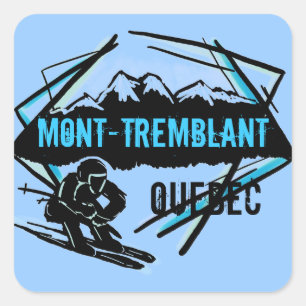 Sticker Carré Mont Tremblant - Montagnes de ski du Québec