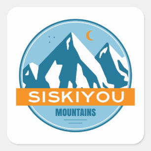 Sticker Carré Montagnes Siskiyou Californie