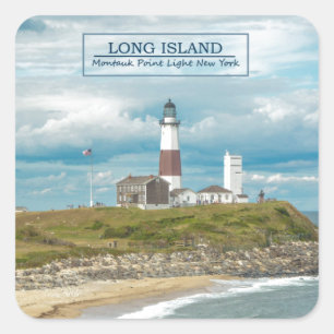 Sticker Carré Montauk point Lighthouse