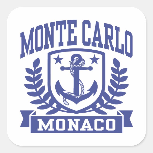 Sticker Carré Monte Carlo Monaco (Devant)
