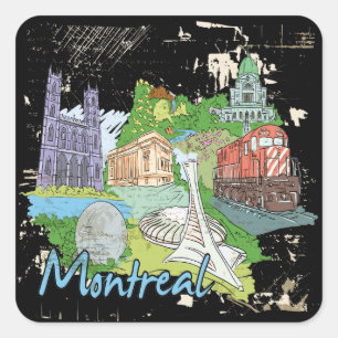 Sticker Carré Montréal