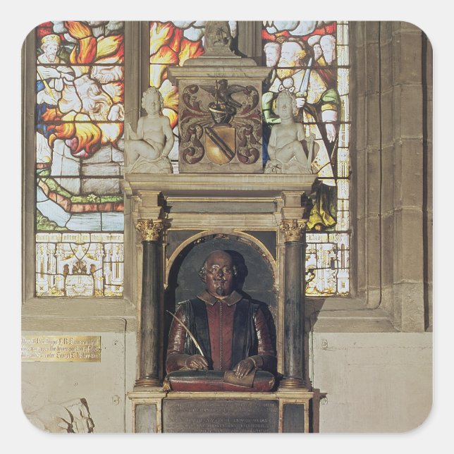 Sticker Carré Monument à William Shakespeare c.1616-23 (Devant)