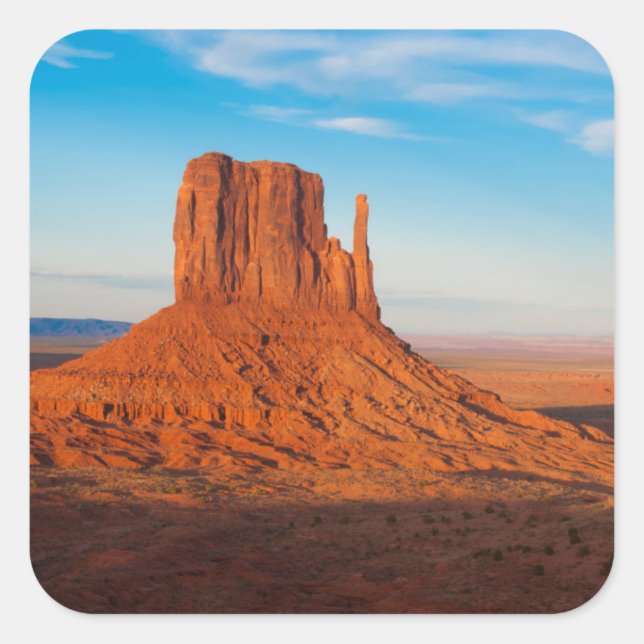 Sticker Carré Monument Valley Utah désert mitaines en panoramiqu (Devant)