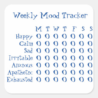 Sticker Carré Mood Tracker hebdomadaire