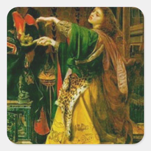 Sticker Carré Morgan le Fay - Légende arthurienne (Devant)