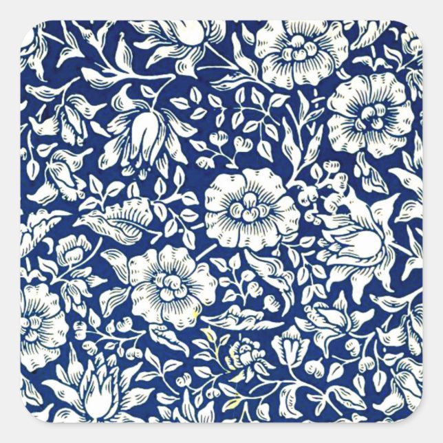 Sticker Carré Morris - Feuille d'autocollant bleu-bleu-bleu-bleu (Devant)