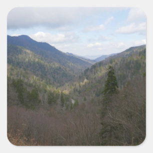 Sticker Carré Morton Vue sur les montagnes Great Smoky