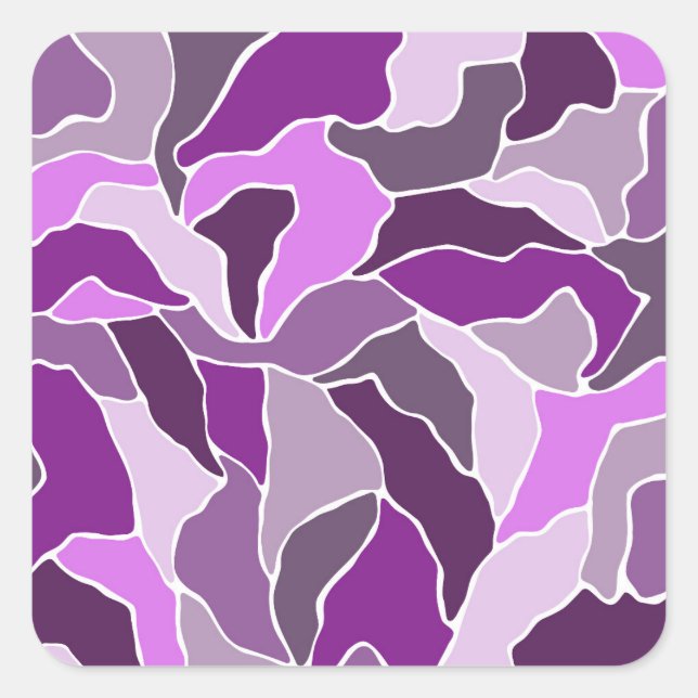 Sticker Carré Mosaïque rose Matisse Motif de forme merdique (Devant)