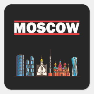 Sticker Carré Moscou - Le capital à couper le souffle de la Russ