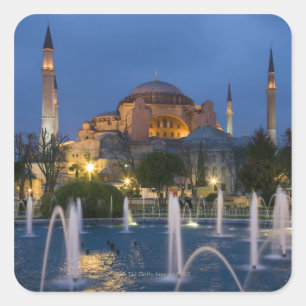 Sticker Carré Mosquée bleue, Istanbul, Turquie