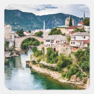 Sticker Carré Mostar Bosnie-Herzégovine