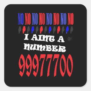 Sticker Carré Mot de design amusant Joker et couleurs sombres
