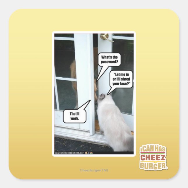 Sticker Carré Mot de passe (Devant)