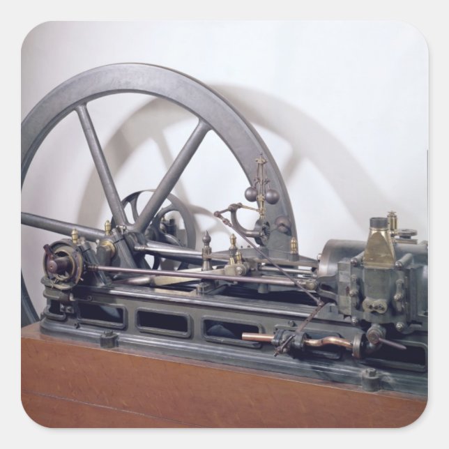 Sticker Carré Moteur à combustion interne (Devant)