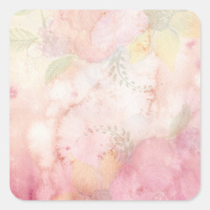 Sticker Carré Motif à Cravate Pastel rose doux