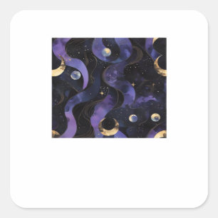 Sticker Carré Motif Abstrait Whimsigoth Classique