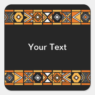 Sticker Carré Motif africain