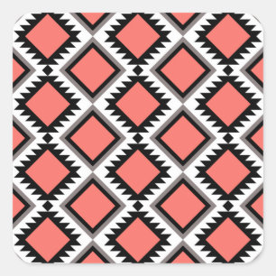Sticker Carré Motif Aztec