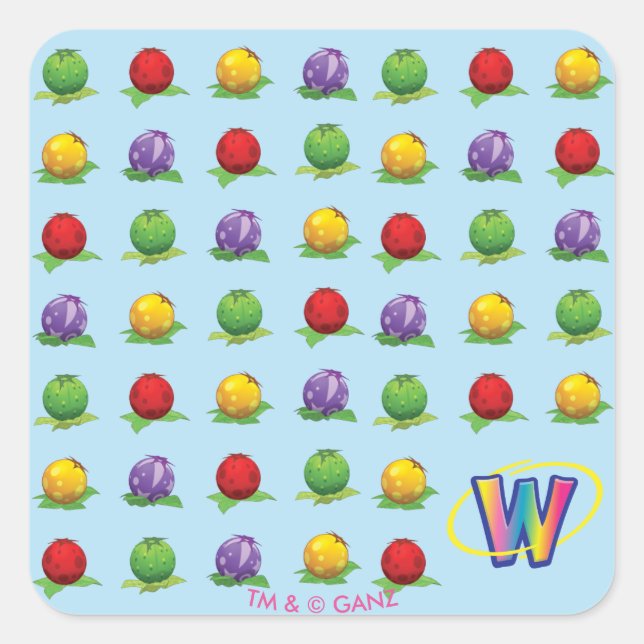 Sticker Carré Motif Blue Berry